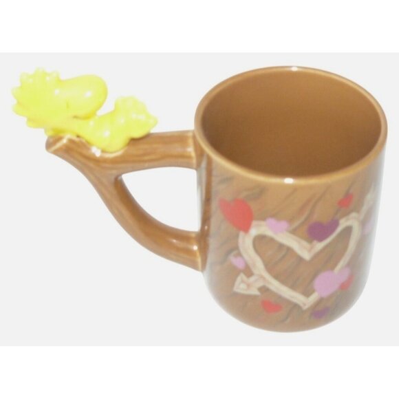 Rare Woodstock Mug With Heart Design & 3D Branch w Woodstock Handle Vintage - Picture 5 of 5